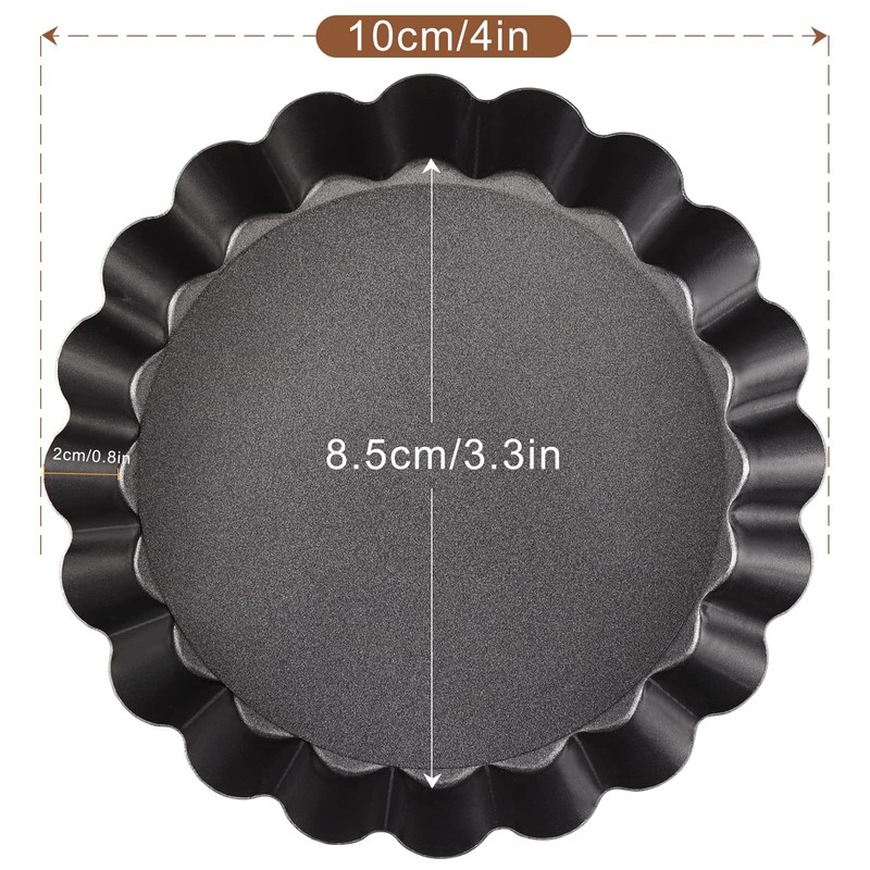 Sinnsally Quiche Pan,Flan Tins with Loose Base,Fluted Tart Tin Flan