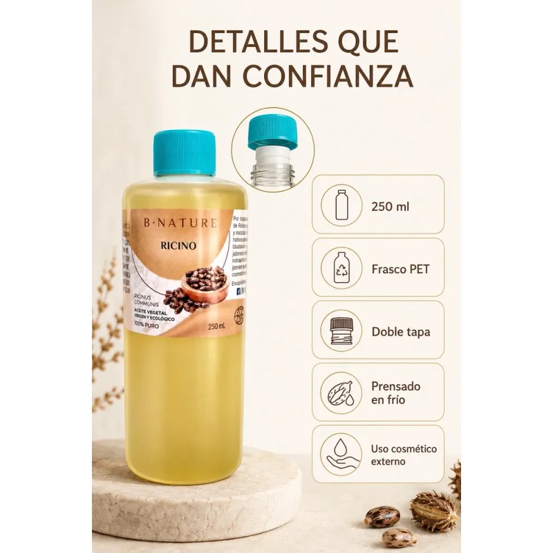 B Nature - Aceite De Ricino B Nature Puro Cosmético