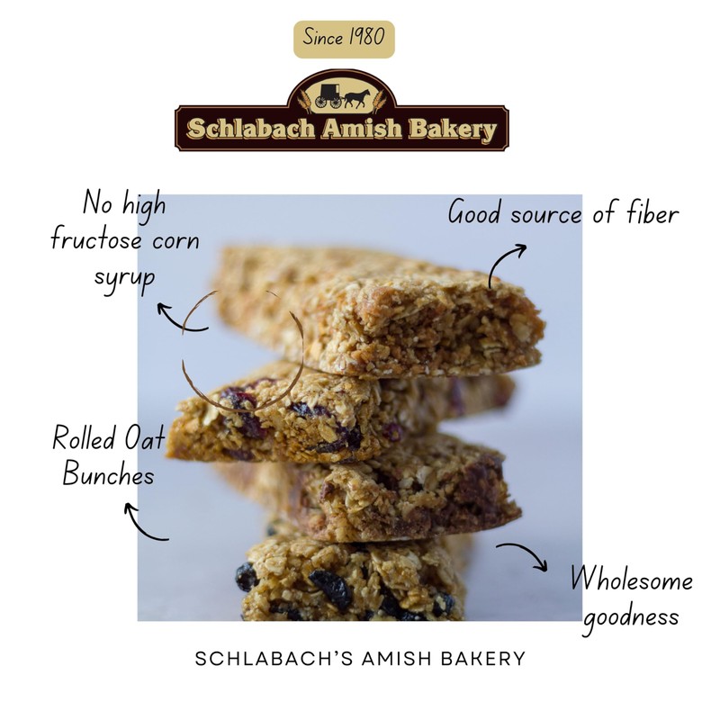Schlabach Amish Bakery Soft & Chewy Granola Bars, Case Pack