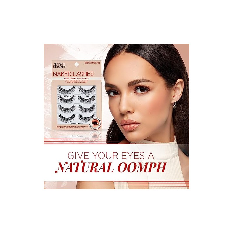 Ardell Strip Lashes Naked Lashes #421, 4 Pairs x 1-Pack