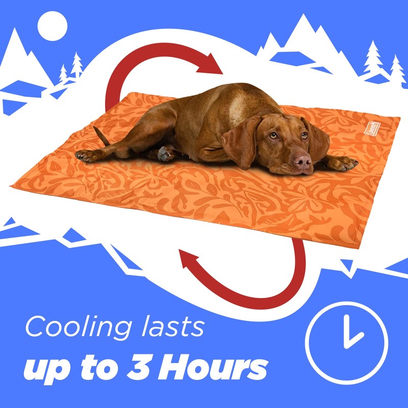 Coleman Small Coral Botanical Pattern Reversible Cooling Mat – 18”