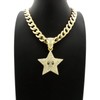 HIP HOP ICED MARIO STAR PENDANT & 11mm 18" CUBAN