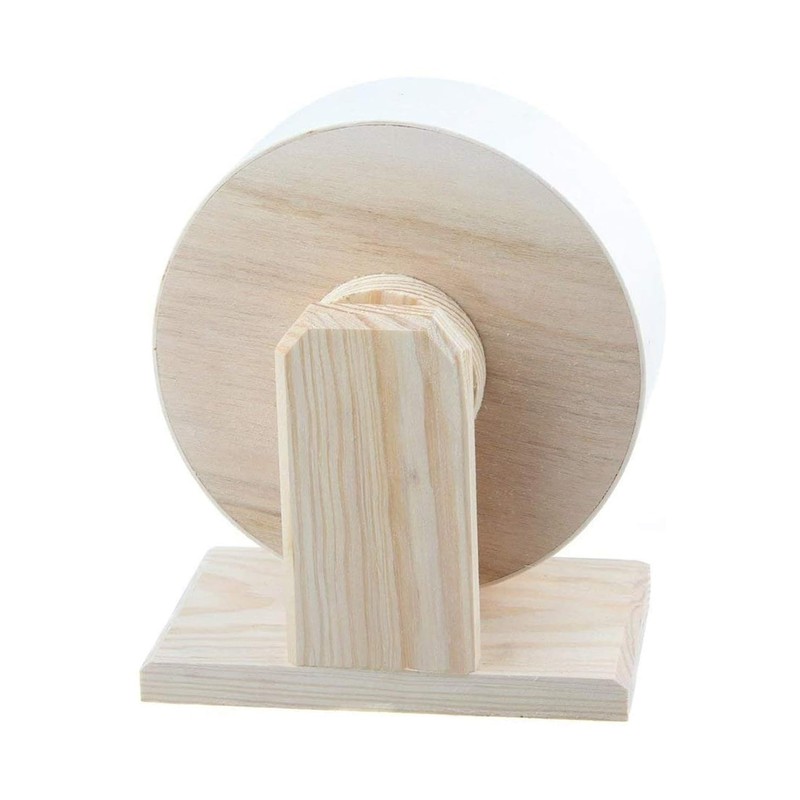 Bonheur Hamster, Turner, Silent Wheel, Wooden, Silent, Natural Pine Wood,
