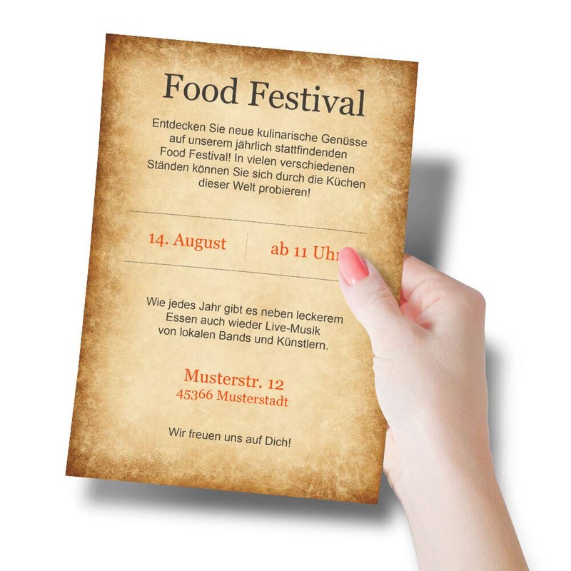 Antique & History Rustic Letter Paper DIN A5 Format 50