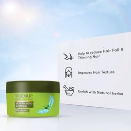 Trichup Healthy, Long & Strong Herbal Hair Cream - Enriched with Aloe vera, Neem, Henna, Soya protein and Almond oil - For Healthy, Lustrous and Shiny Hair (200ml)