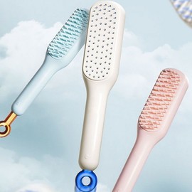 Hair Volume Paddle Brush Self-Cleaning Hair Comb 5ea