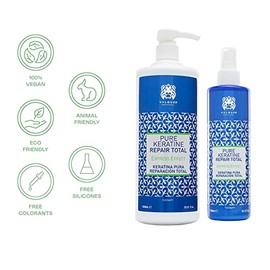 VALQUER Keratina Pura Total Repair Tratamiento Capilar de Reparacin Profunda y Efecto Inmediato para Cabello Daado y Seco. Con Phytokeratin y...      