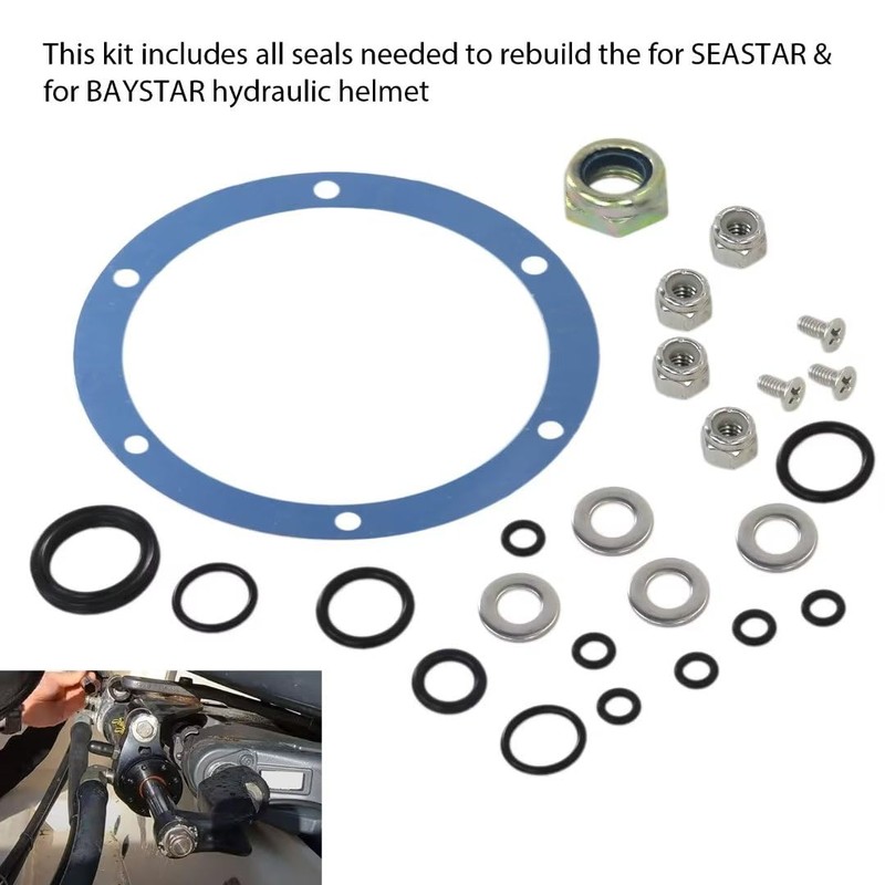 Hydraulic Helm Seal Rebuild Kit Replacement for SeaStar BayStar HH4514,