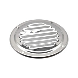 MARINE CITY Round Louvered Vent, 304 Grade Stainless Steel, 6 Inches, Durable and Weather-Resistant, for Roofing, Soffit Vents, Yachts, Caravan (Pack of 1)
