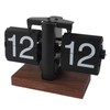 Flip Desk Clock Vintage 24 Hours Anti Slip Base Rotary