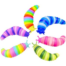 Kabvy - Paquete de 6 juguetes sensoriales para ansiedad, oruga, juguetes sensoriales para autismo, TDAH, ansiedad y alivio del estrés, regalos, recuerdos de fiesta y premios en el aula para niños pequeños y niñas