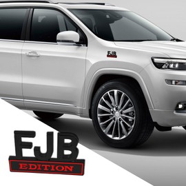 FJB Edition Car Emblem, 3D Letters FJB Car Edition Emblem, Car Decal 3D Raised Letters Bumper Sticker, 3D Decals Tailgate Insert Letters Alloy Car Truck Accessories Badge Fit for Cars Bumper Window