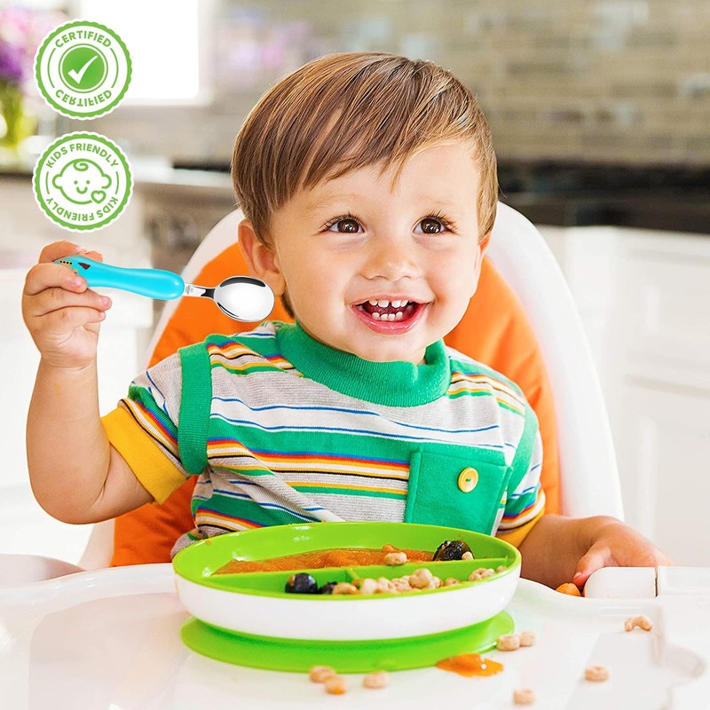 Lehoo Castle 6 Pieces Toddler Utensils, Kids Silverware for 2