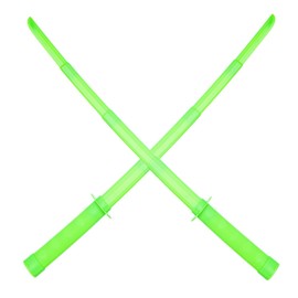 2PCS 3D Printed Gravity Retractable Samurai Sword Model Toys, Plastic Katana Sword Toy, Telescopic Anime Plastic Swords, Swords for Boys & Adults(Green)