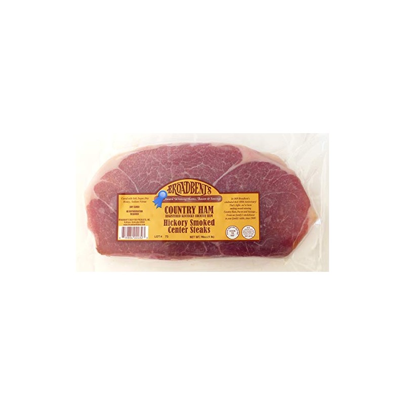 Julia's Pantry Country Ham Hickory Smoked Center Steaks 1# Package