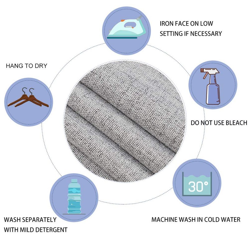 100% Blackout Curtains for Living Room, Thermal Insulated Noise Reducing