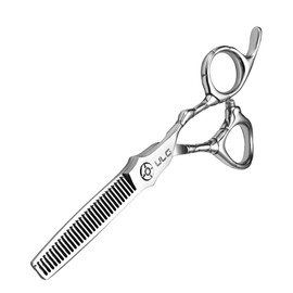 ULG Professional Hair Thinning Scissors 6.5" Japanese Stainless Steel Hand-Honed Salon Barber Scissors for Stylist & Home Use, Texturizing Shears, Ergonomic Design with Patterned Handles