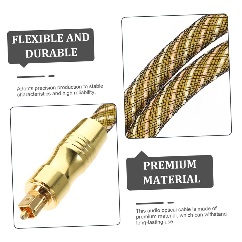 Angoily 2m Optical Audio Cable for Sound Bar and Tv