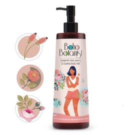 The Boho Botanist Body Milk Bulgarian Rose, Peony & Rosehip -350Ml ,Non Sticky Hydration & Moisturisation,Reduces Pigmentation,Paraben & Sulphate Free