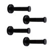 NELXULAS Classic Black Stainless Steel Heavy Duty Wall Mount Hooks,