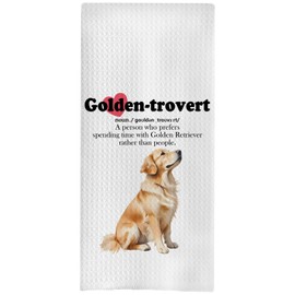 BYRFIIEU Funny Golden Retriever Dog Kitchen Towels, Golden Retriever Gifts for Women Dish Tea Towels for Kitchen Decor, Dog Lovers Mom Gifts Hand Towels for Bathroom Decor, 16x24 Inch