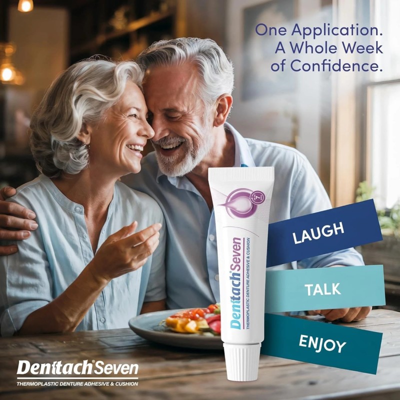 Denttach 5 Pack Denttach Seven Day Hold Thermoplastic Denture Adhesive