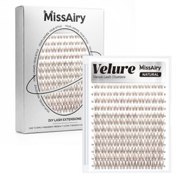 Velure Lash Clusters Dark Brown Lash Cluster Natural Eyelash Extensions Individual Eyelashes 8-16MM Lash Cluster Natural with Invisible Band Venus Lash(Velure Dark Brown 8-16MM)