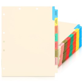 Motiskyy 40 Sets Medical Chart Dividers with Tabs - 9 x 11 Inch, 8 Side Tabs Index Blank Chart - Monthly Medical Folders Organizer Paper File Dividers for Hospitals Nursing Homes Rehab Centers
