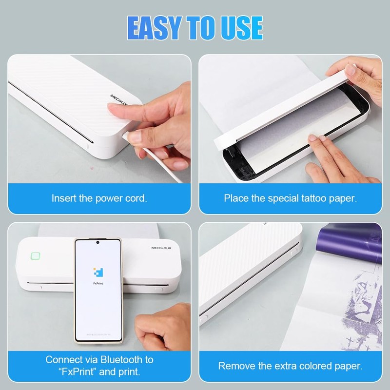 Tattoo Stencil Printer, GD88 Portable Thermal Tattoo Printer with Thermal