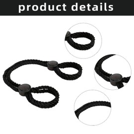 Adjustable Bracelets Anklets for Women Rope Body Chains (Black)