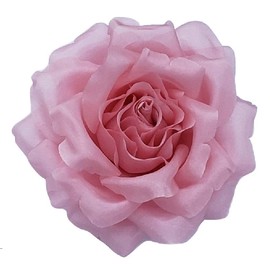 M&S Schmalberg Silk Rose Fabric Flower Pin Brooch - Hand-made in New York's Garment Center (American Made) (Pink Silk)
