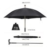 2-in-1 Walking Sticks Umbrella - Windbreak Ribs Walking Cane Crutch