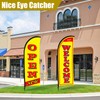 Buryeah 2 Sets Now Open Flag Banner for Business Advertising