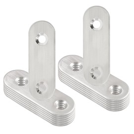 HARSKIYER 24 Pcs 2 Inch Straight Bracket, Stainless Steel Flat Mending Brace, Silver Connector Plate with Mounting Screws & Screwdriver for Furniture Repair, Fixing