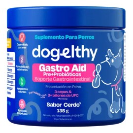 Dogelthy Gastro Aid Probioticos Para Perros 135g Sabor Cerdo                                                                                          
