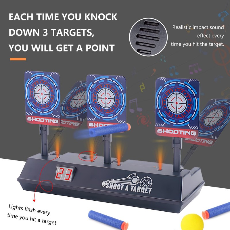 WALWAL Auto Reset Electronic Scoring Shooting Target with a Net