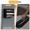 Allinside Magnetic Plastic Wrap Dispenser with Cutter and Labels, Aluminum