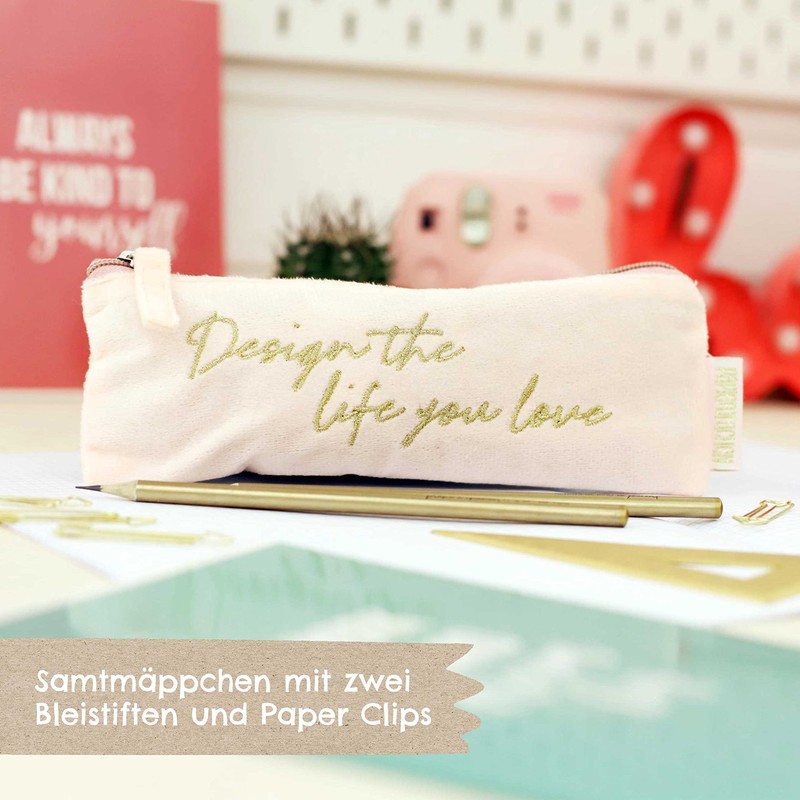 Papierdrachen Velvet Pencil Case, Powder, pencil case