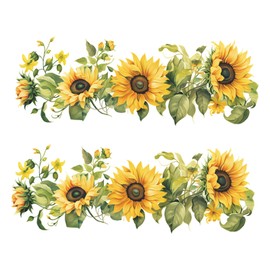 Plant Sunflower Wall Sticker Sunflower Sticker Removable Wall Sticker Living Room Kitchen Wall Sticker Interior DIY Room Decoration