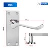 XFORT Chrome Elegance Range Polished Chrome Victorian Scroll Lever Latch