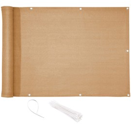 CelinaSun Privacy Screen, Balcony Fence Protector, Polyester (PEs), High-Density Polyethylene (HDPE), Polyrattan with Cable Ties or Wire Rope Plant Pouches