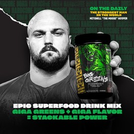 Mutant Big Greens | Green Supplement | Over 40 superfoods Land & Sea Greens – Reds, Antioxidants, phytonutrients, 1000mg spirulina – Pre & Probiotic Blend | 30 Serving – Berry Good