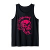 Punk Rock Skull Style Anarchy Rocker Mohawk fuchsia skeleton Tank