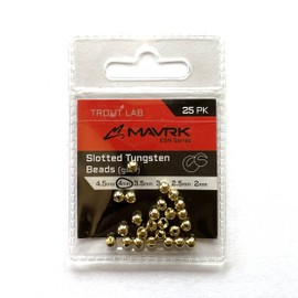 M avrk - Cuentas de tungsteno ranuradas para pesca con mosca (oro, 3,5 mm)