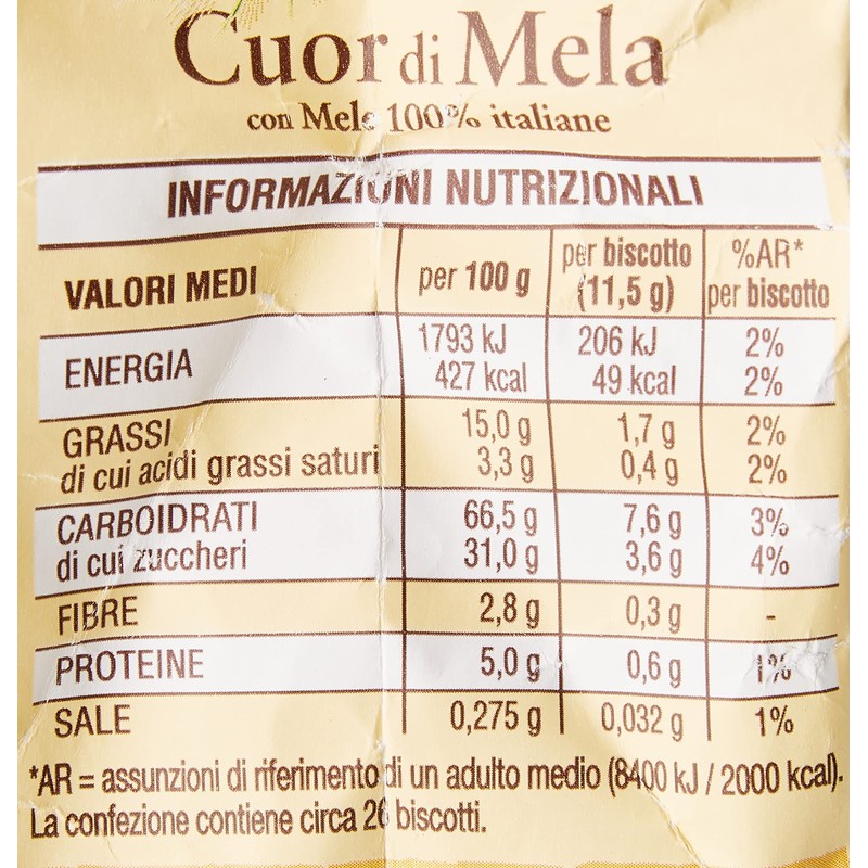 Mulino Bianco "Cuor Di Mela" 11.5 Oz Bag