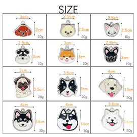 Dog ID Tags,Cute Puppy Pendant Key-Ring Keychain, Dog Lovers Keyfob Key Tags_Yellow Pomeranian