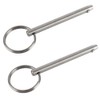 2 Pack Quick Release Pin, Diameter 1/4"(6.3mm), Overall Length 3"(76mm),