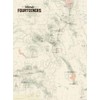 58 Colorado 14ers Map 18x24 Poster (Tan)