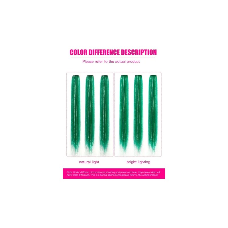 5 Unidades Por Paquete De Coloridas Extensiones De Cabello C