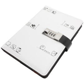 STOBOK Notebook with Lock Lockable Diary Notebook Girl Diary Note Pads Notebooks Girl Notebook Password Book Small Password Notebook Password Books Pu Journal Set Student Paper White